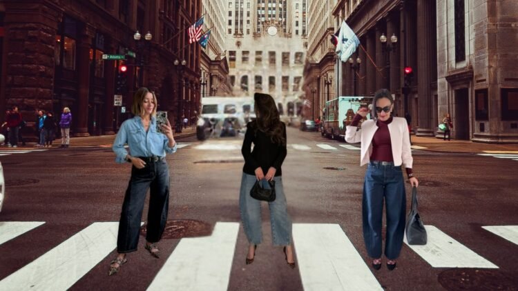 Cara padu padan barrel jeans agar tampil stylish. (foto: @lukesova.vera, @missionstyle_, @maryaamsalman)